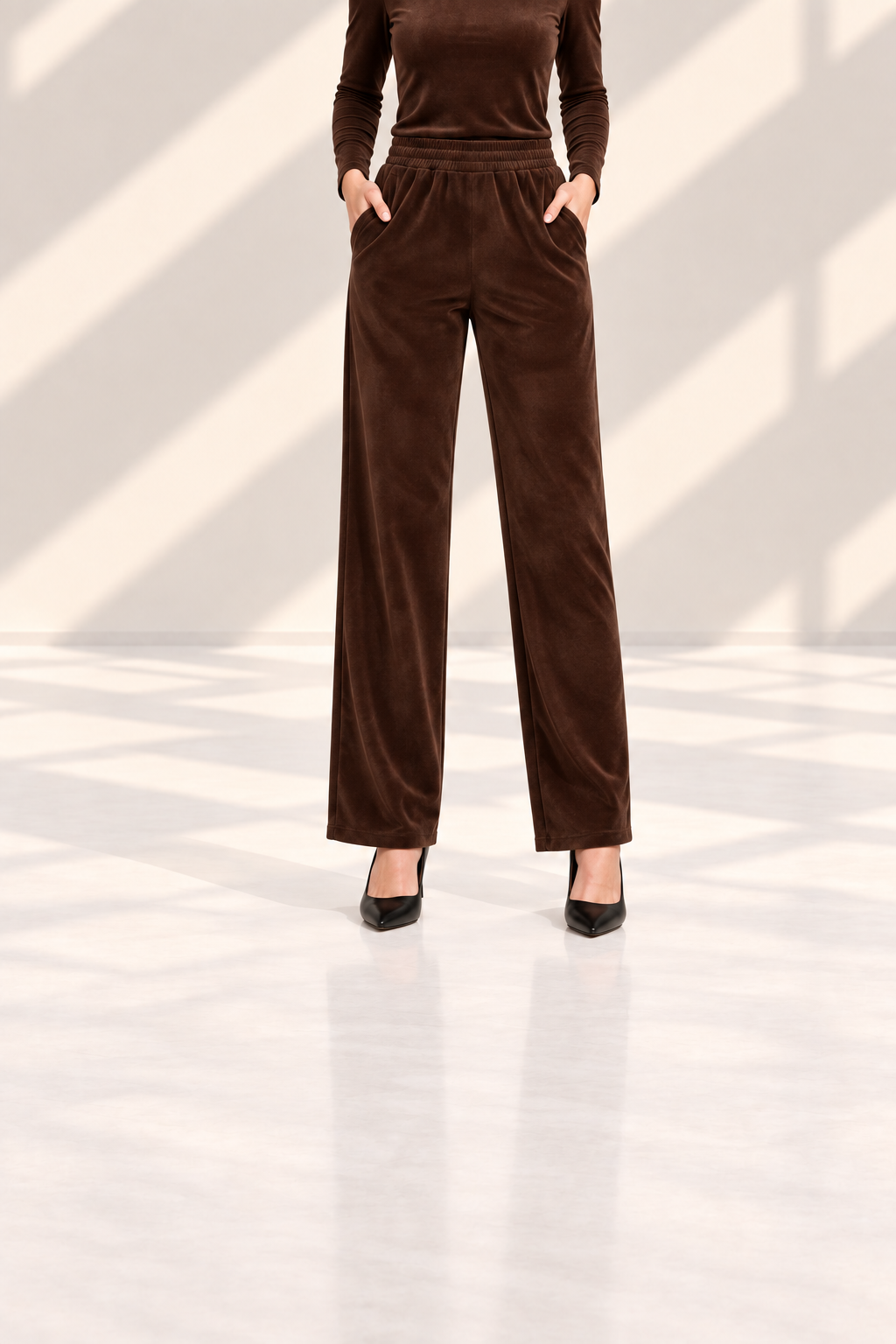 SUEDE-EFFECT PANTS